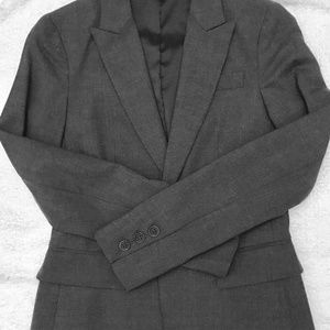 Theory Charcoal Gray Suit Blazer (Size 2) in Wool